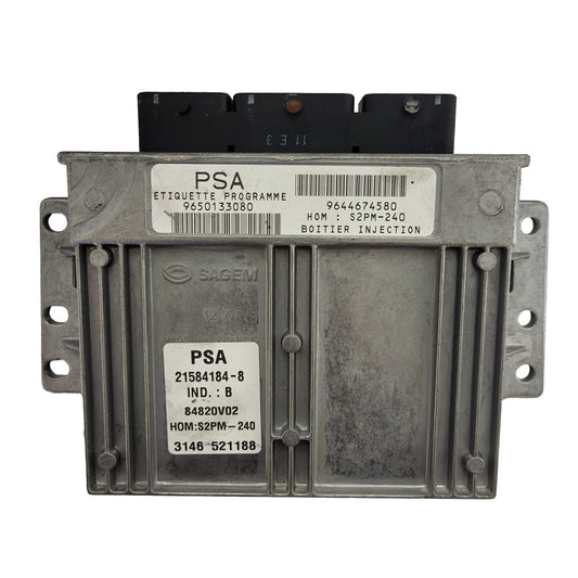 CITROEN ECU / 21584184-8 / 9650133080 / 9644674580 / S2PM-240 / SAGEM