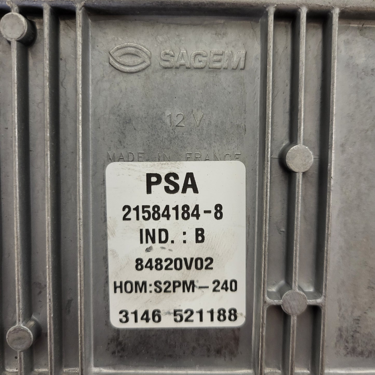 CITROEN ECU / 21584184-8 / 9650133080 / 9644674580 / S2PM-240 / SAGEM