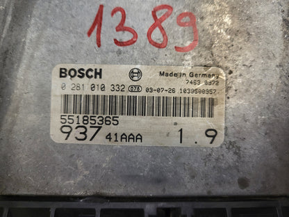ALFA 147 ECU / 0281010332 / 55185365 / BOSCH