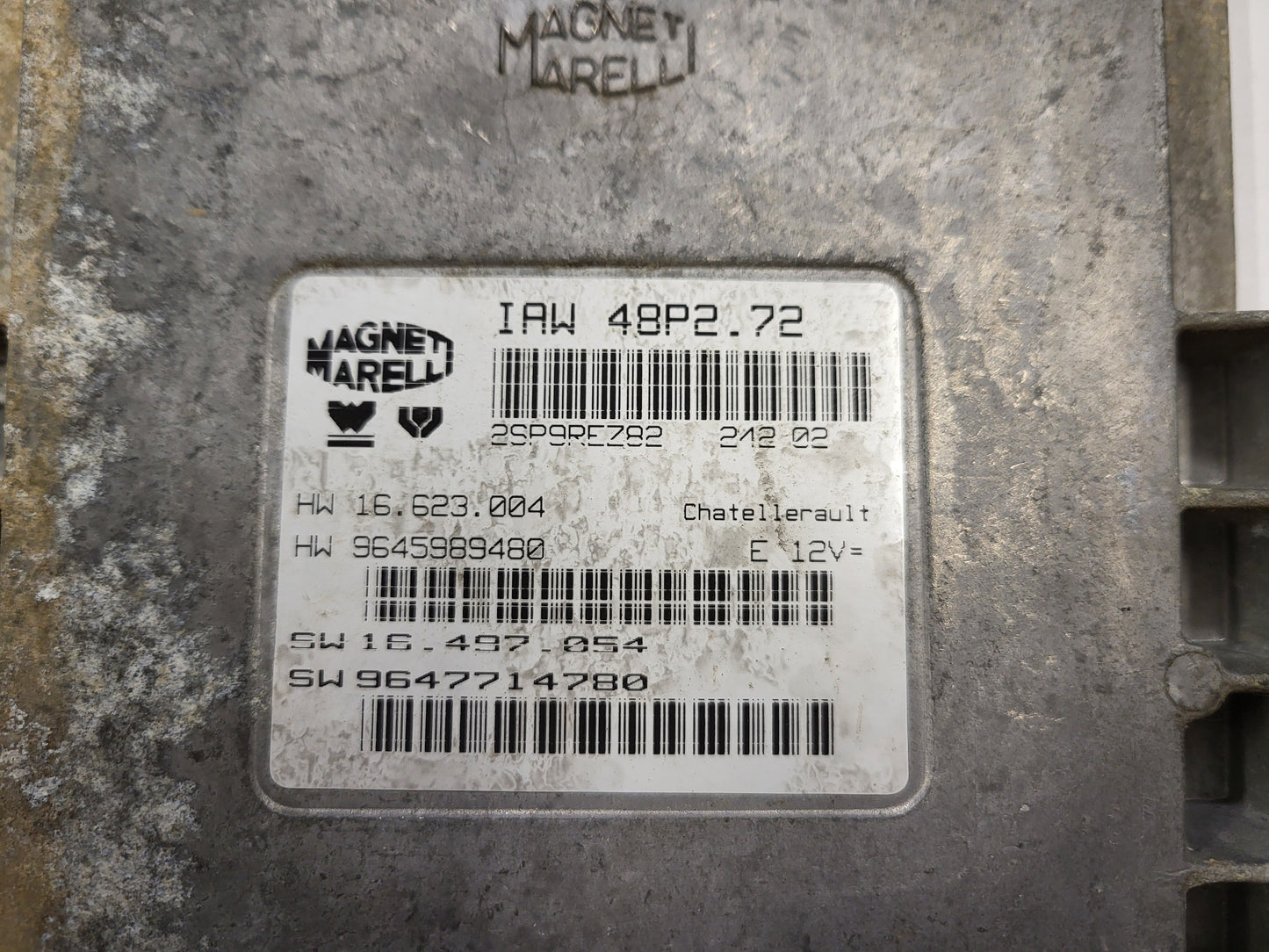 PEUGEOT CITROEN ECU / IAW48P2.72 / SW 9647714780 / HW 9645989480 / MAGNETI MARELLI