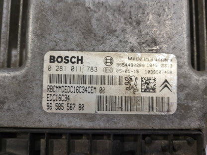 Peugeot Citroen ECU / 0281011783 / 9656709780 / EDC16C34 / 9654490280 / BOSCH