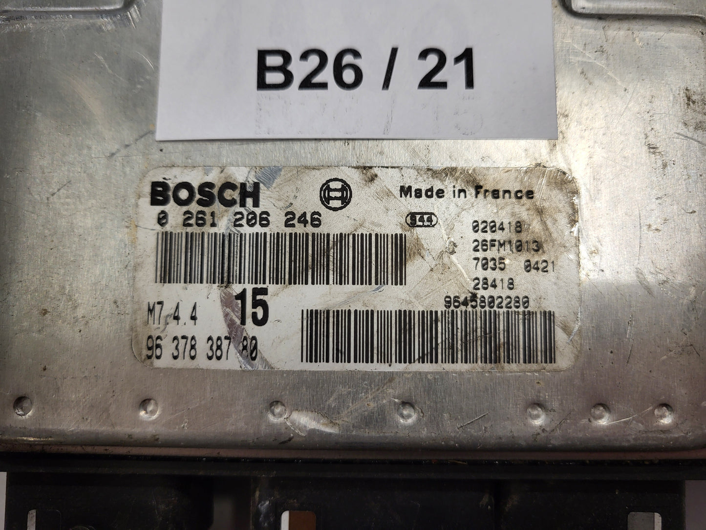 Peugeot Citroen ECU / 0261206246 / M7.4.4 / 9637838780 / BOSCH