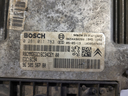 Peugeot Citroen ECU / 0281011783 / 96556780 / EDC16C34 / 9654490280 / BOSCH