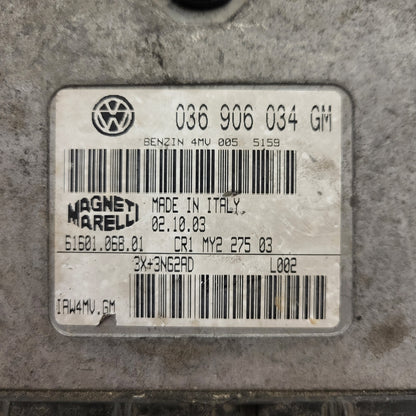 SEAT IBIZA ECU / 036906034GM / 4TV / IAW4MV.GM / 61601.068.01 / MAGNETI MARELLI