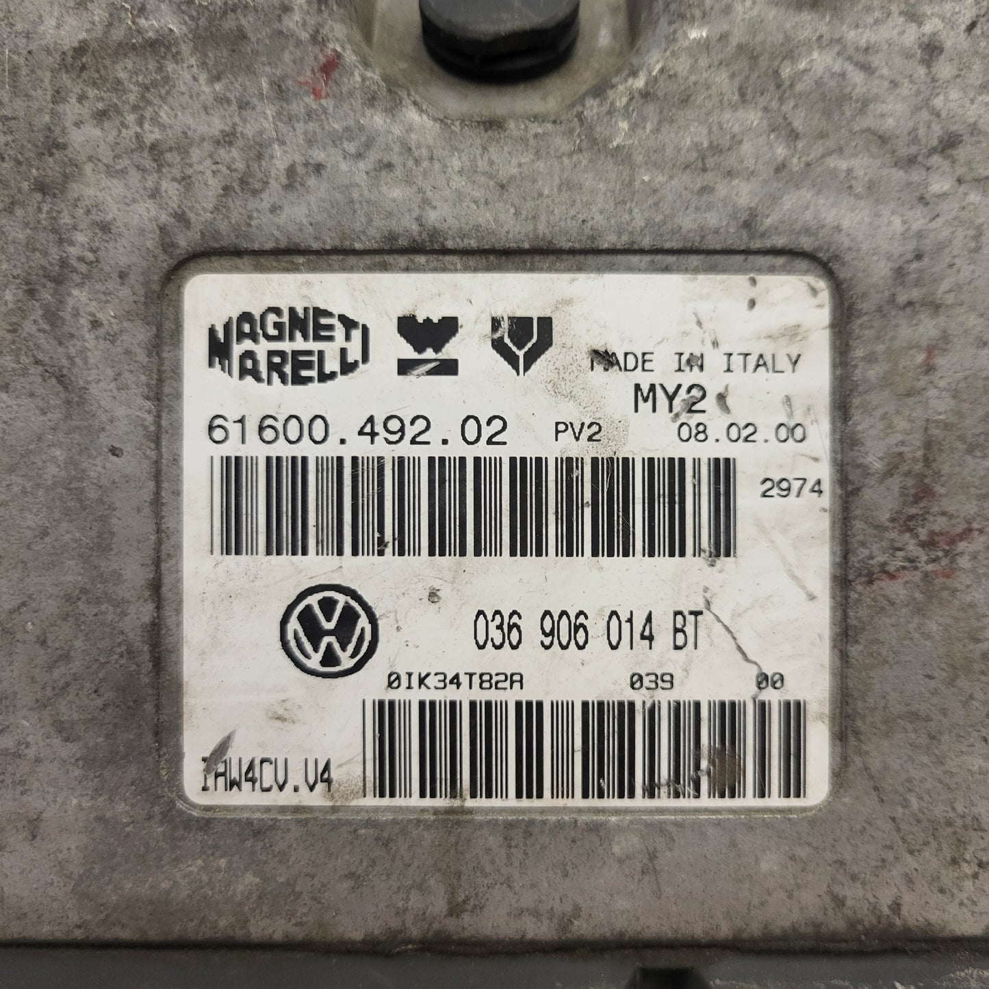 VW POLO ECU / 036906014BT / IAW4CV.V4 / 61600.492.02 / MAGNETI MARELLI