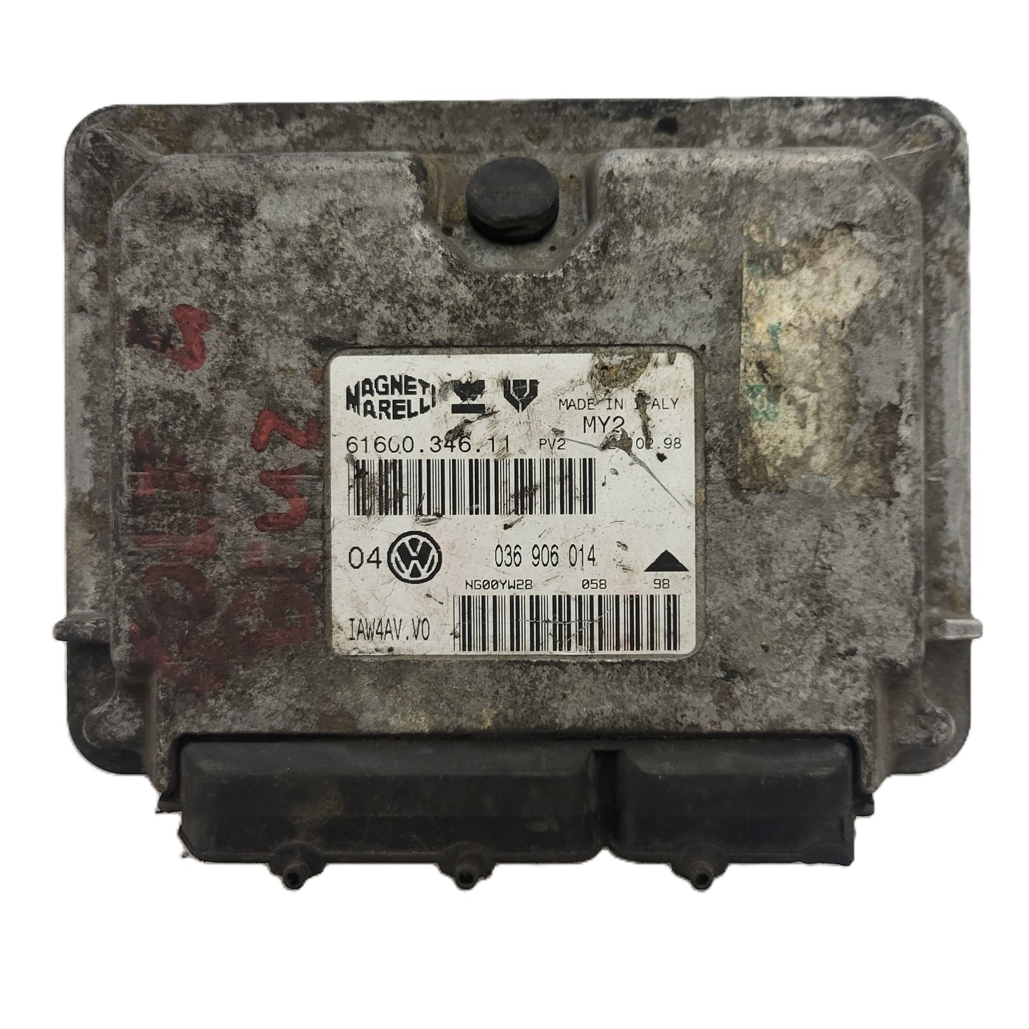 VW GOLF 4 ECU / 036906014 / 61600.346.11 / IAW 4AV.V0 / MAGNETI MARELLI