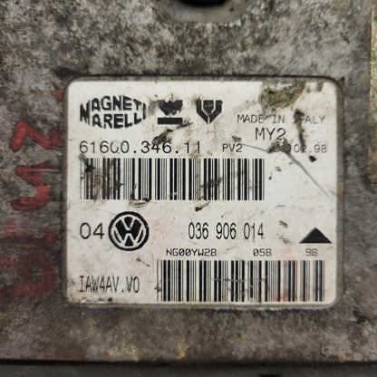 VW GOLF 4 ECU / 036906014 / 61600.346.11 / IAW 4AV.V0 / MAGNETI MARELLI