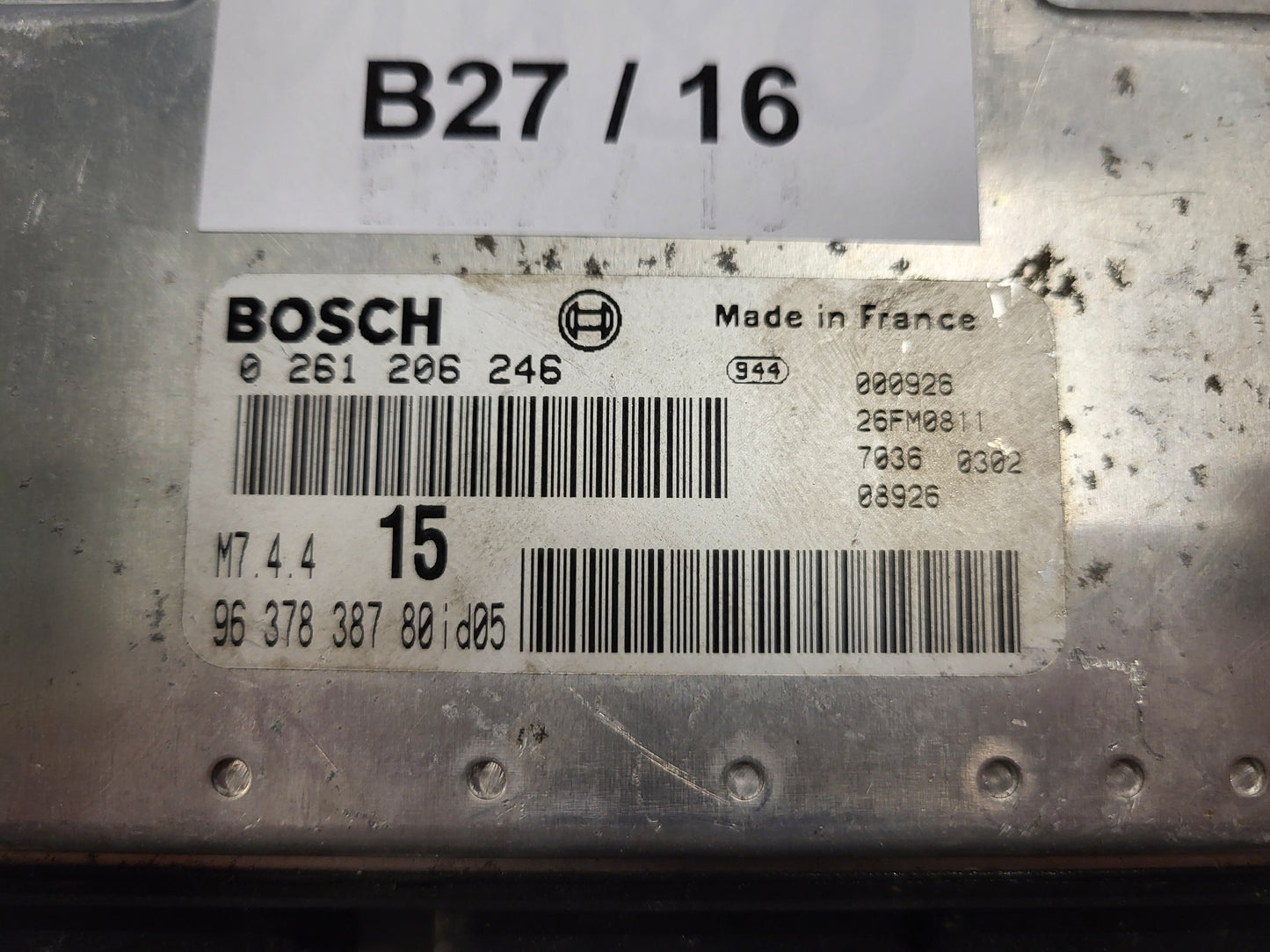 Peugeot Citroen ECU / 0261206246 / M7.4.4 / 9637838780 / BOSCH