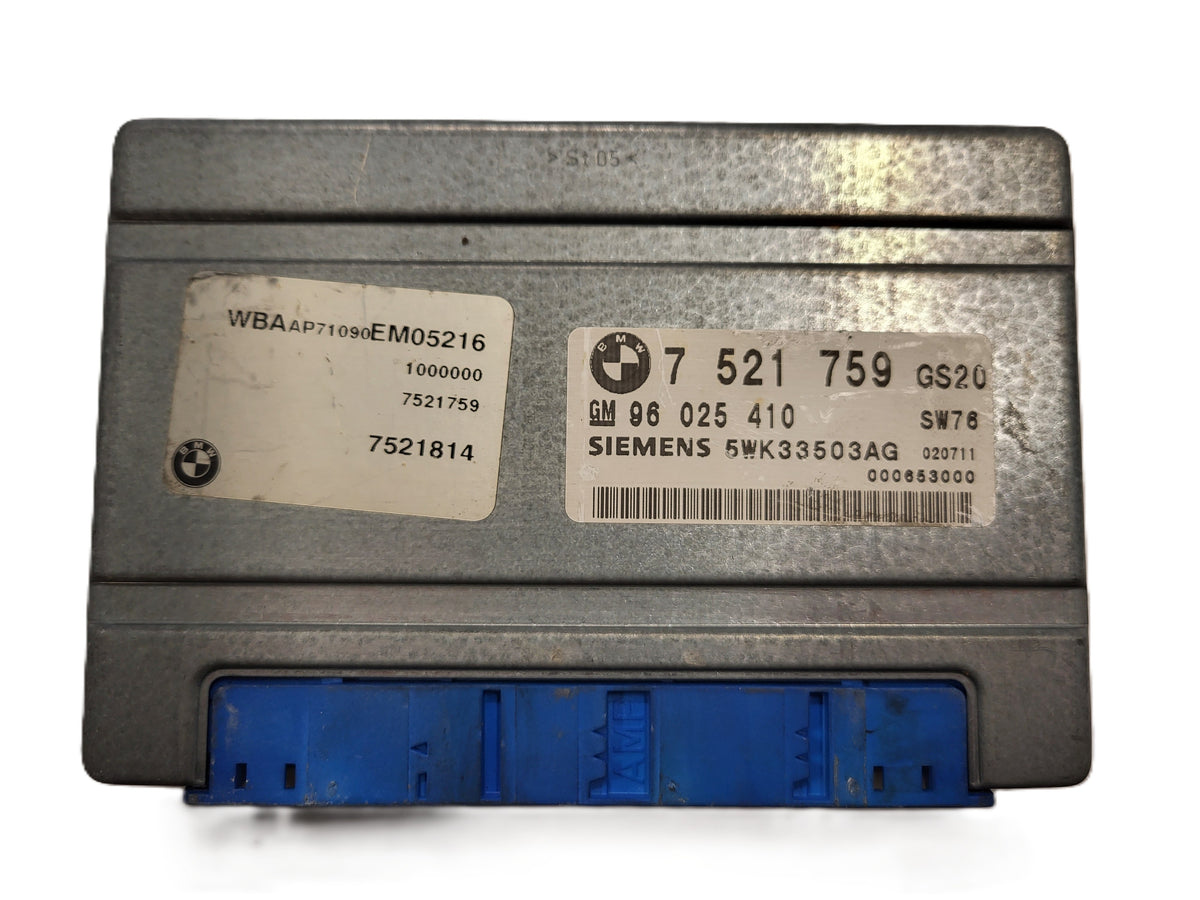 BMW GEARBOX ECU / 7521759 / 5WK33503AG / SIEMENS - B27-22 - 1