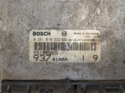 ALFA 147 ECU / 0281010332 / 55185365 / BOSCH