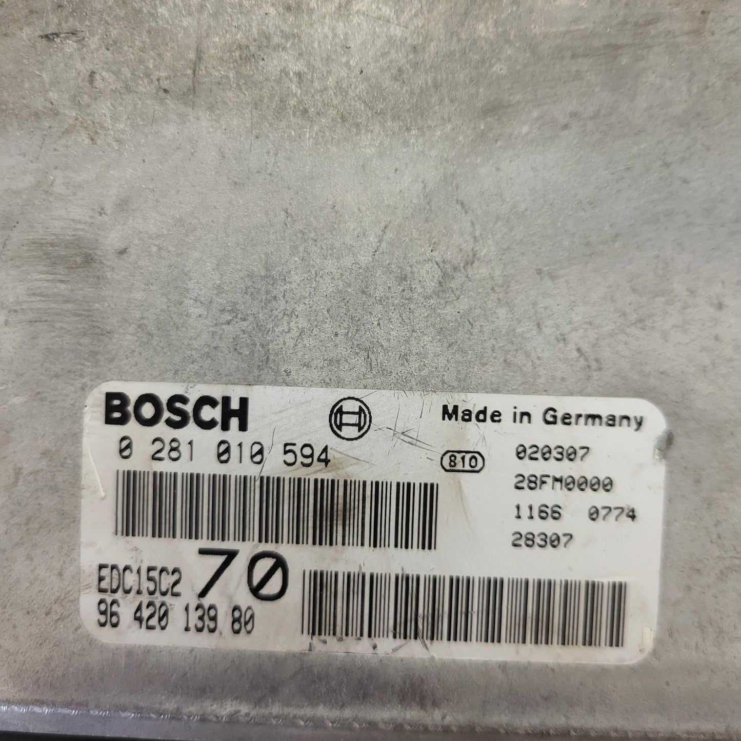 PEUGEOT CITROEN ECU / 0281010594 / 9642013980 / EDC15C2 / BOSCH
