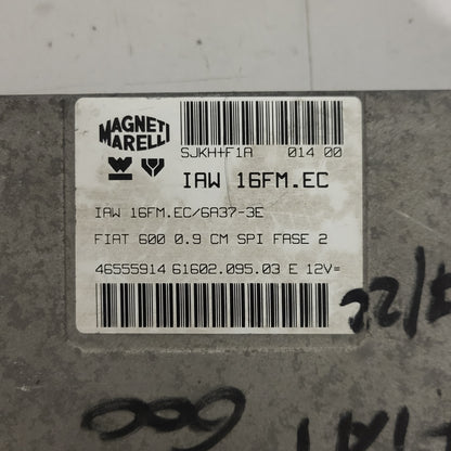 FIAT 600 SEICENTO ECU / IAW 16FM.EC / 46555914 / 61602.095.03 / MAGNETI MARELLI