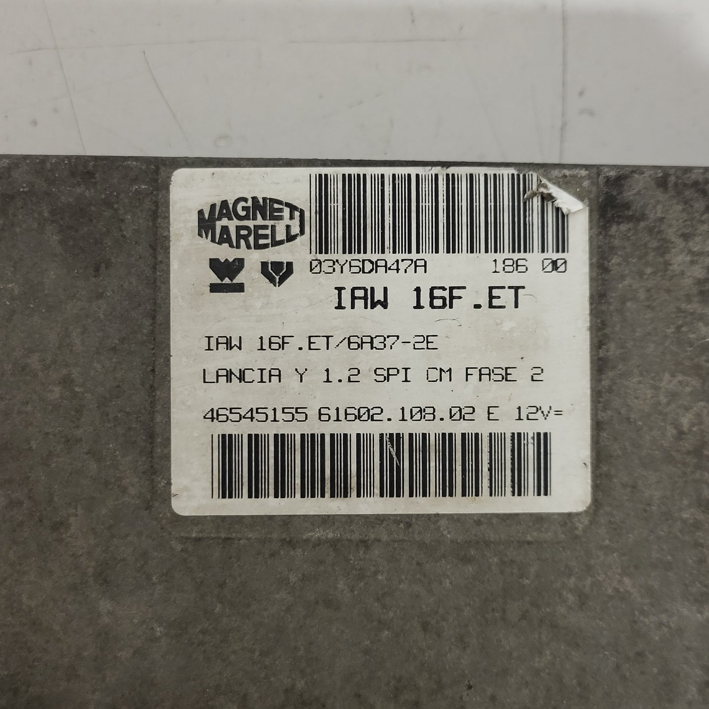 LANCIA Y 1.2 ECU / IAW16F.ET / 46545155 / 61602.108.02 / MAGNETI MARELLI