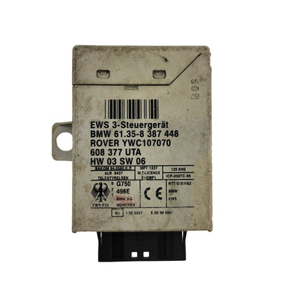 BMW E46 E39 ROVER 75 IMMOBILIZER ECU / YWC107070 / 61.35-8 387448 / 61.35-8387448