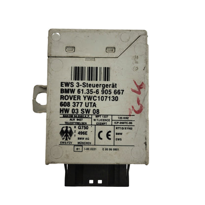 BMW E46 E39 X5 MINI ROVER 75 IMMOBILIZER ECU / YWC107130 / 61.35-6 905667