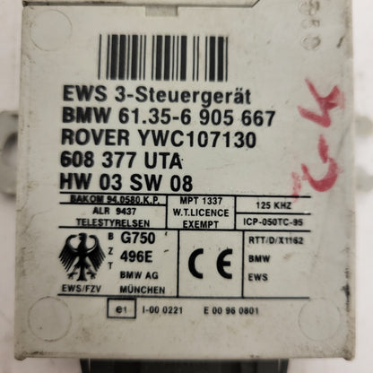 BMW E46 E39 X5 MINI ROVER 75 IMMOBILIZER ECU / YWC107130 / 61.35-6 905667