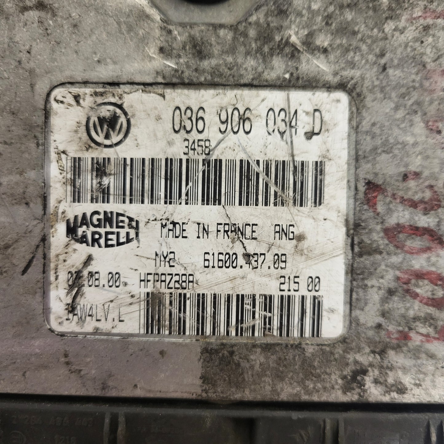 VW POLO ECU / 036906034D / IAW4LV.L / 61600.437.09 / MAGNETI MARELLI