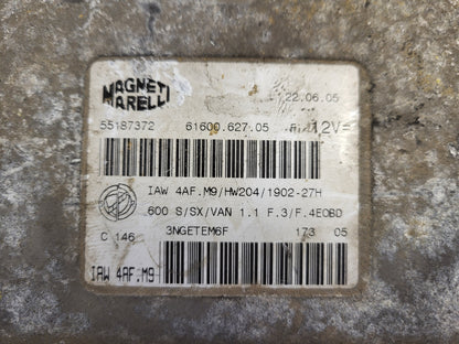 Fiat Seicento 600 ECU / 55187372 / IAW4AF.M9 / 61600.627.05 / MAGNETI MARELLI