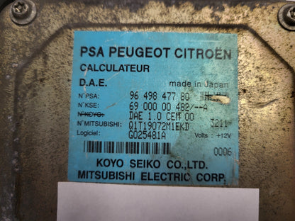Peugeot Citroen Steering ECU / 9649847780 / 6900000482 / KOYO
