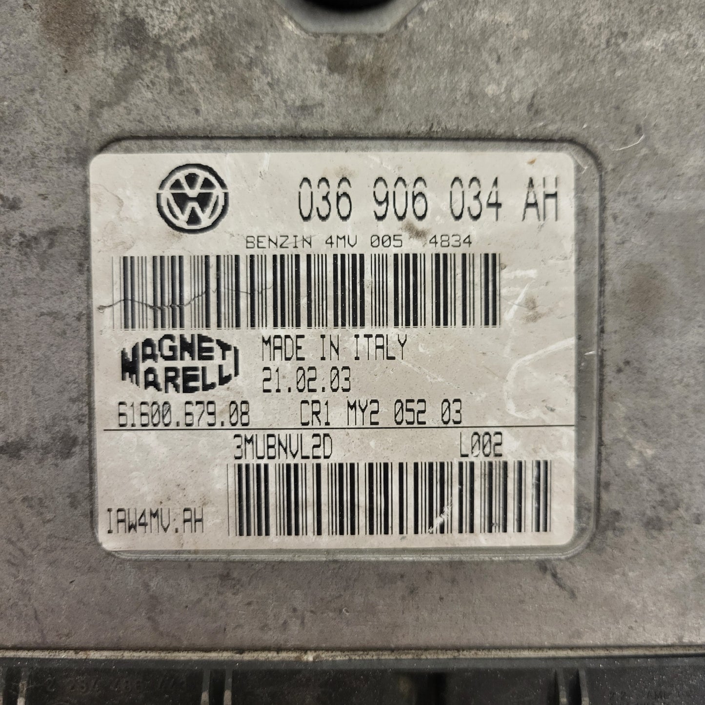 SEAT IBIZA ECU / 036906034AH / IAW 4MV.AH / 61600.679.08 / MAGNETI MARELLI