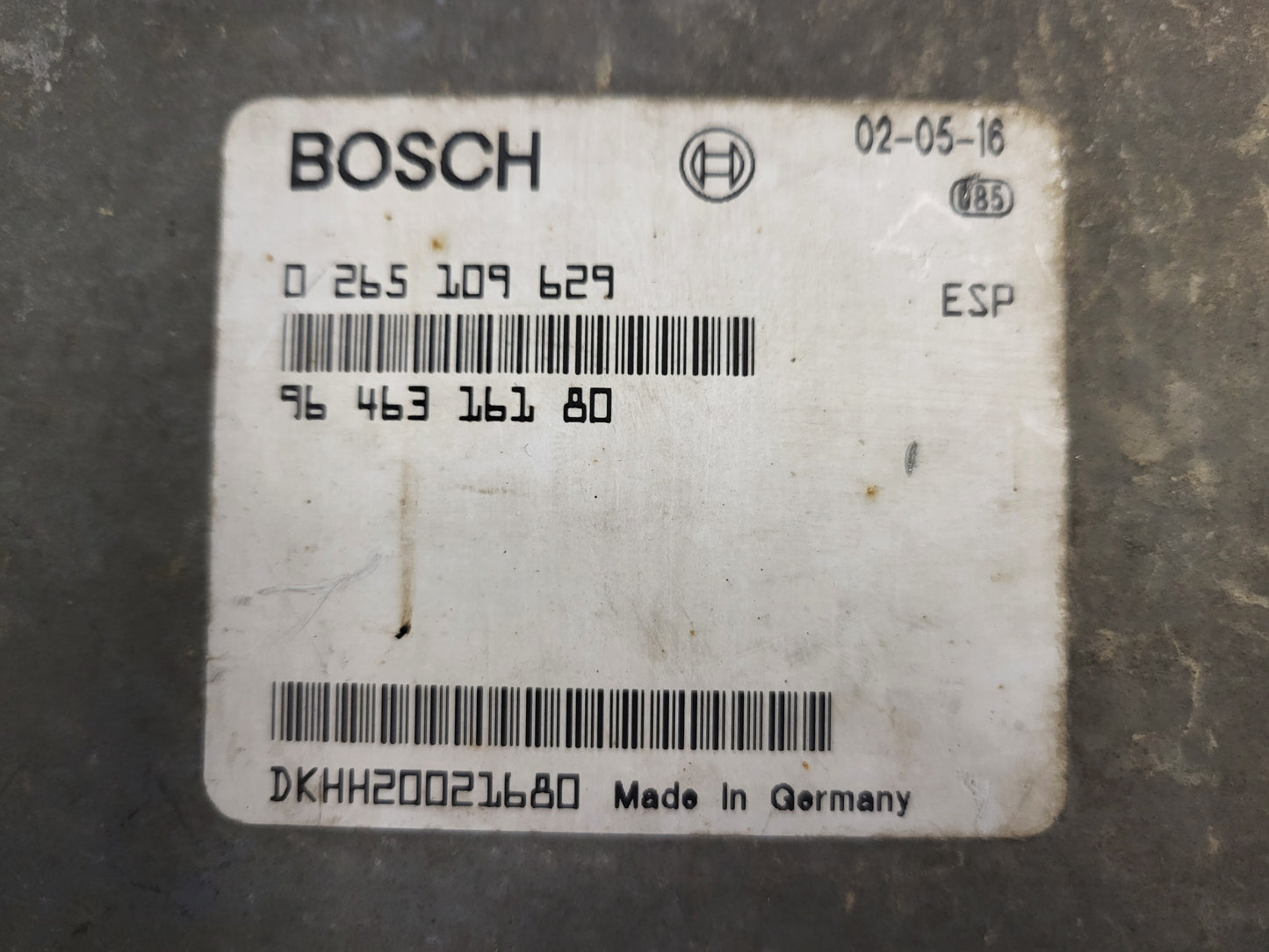 Peugeot 607 ECU / 0265109629 / 9646316180 / BOSCH