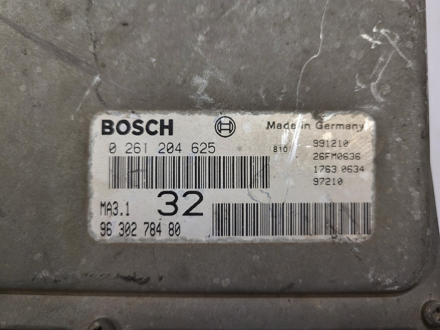 PEUGEOT CITROEN 106 SAXO ECU / 0261204625 / 9630278480 / MA3.1 / BOSCH