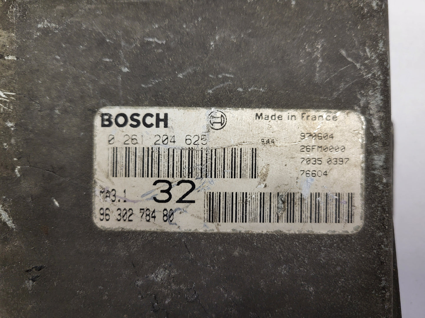 PEUGEOT CITROEN 106 SAXO ECU / 0261204625 / 9630278480 / MA3.1 / BOSCH
