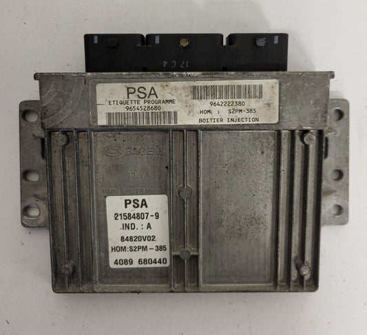 PEUGEOT CITROEN ECU / 21584807-9 / 9654528680 / 9642222380 / S2PM-285 / SAGEM