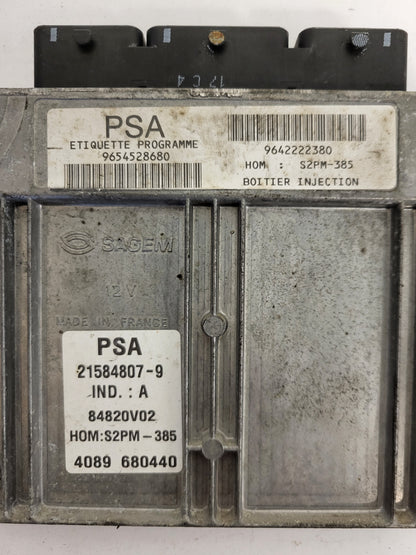 PEUGEOT CITROEN ECU / 21584807-9 / 9654528680 / 9642222380 / S2PM-285 / SAGEM