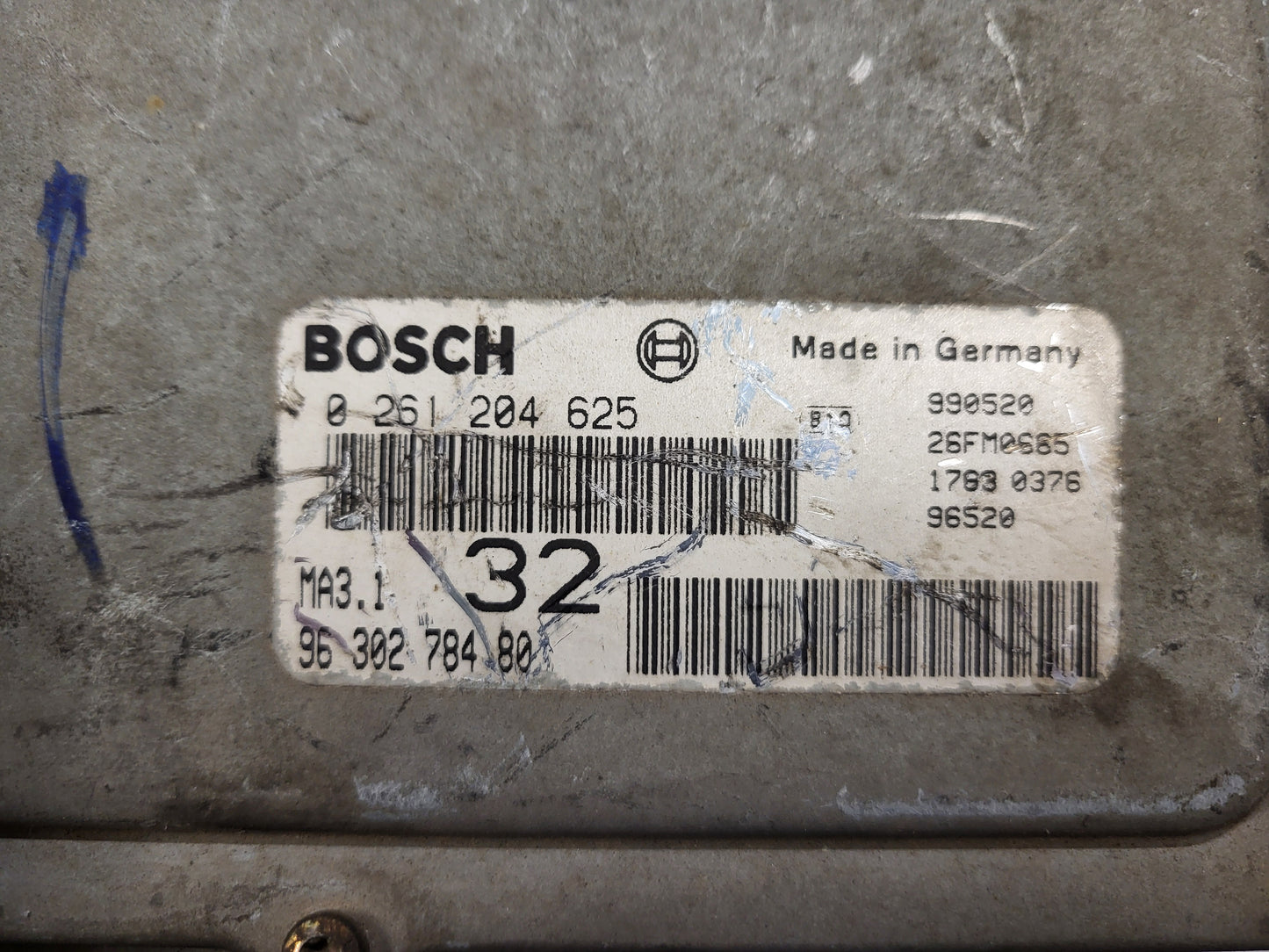 PEUGEOT CITROEN 106 SAXO ECU / 0261204625 / 9630278480 / MA3.1 / BOSCH
