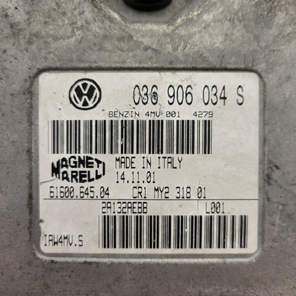 VW POLO ECU / 036906034S / 61600.645.04 / IAW4MV.S / MAGNETI MARELLI