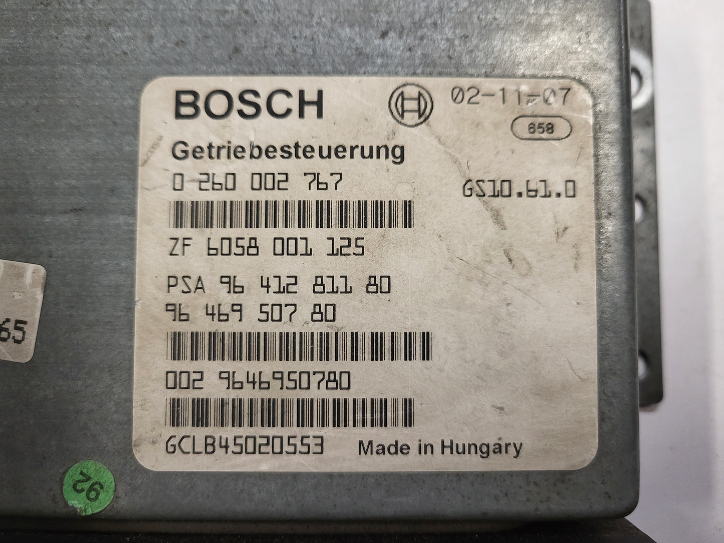 PEUGEOT CITROEN ECU / 0260002767 / 9641281180 / 9643703380 / BOSCH