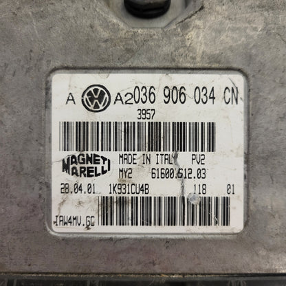 VW GOLF ECU / 036906034CN / IAW 4MV.GC / 61600.612.03 / MAGNETI MARELLI