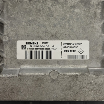 Renault Clio 3 ECU / S120200105A / 8200522357 / 8200510536 / SIM32 / S120200105