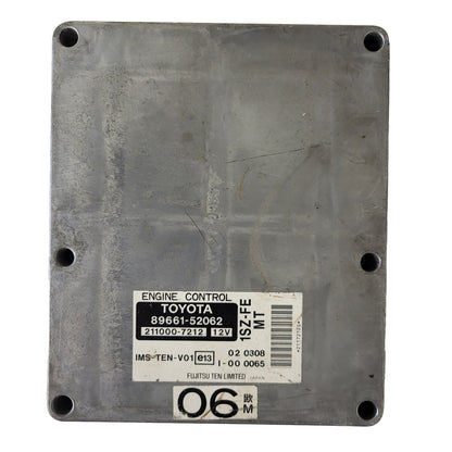 TOYOTA YARIS 1SZ-FE ECU / 89661-52062 / 211000-7212 / FUJITSU