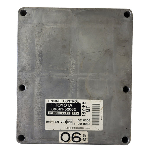 TOYOTA YARIS 1SZ-FE ECU / 89661-52062 / 211000-7212 / FUJITSU