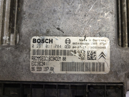 PEUGEOT CITROEN ECU / 0281011784 / 9655919780 / 9654490280 / EDC16C34 / BOSCH