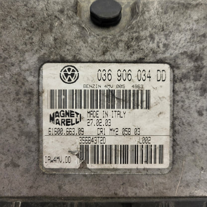 VW POLO ECU / 036906034DD / IAW4MV.DD / 61600.663.09 / MAGNETI MARELLI