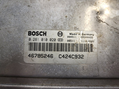 ALFA ROMEO ECU / 0281010020 / 46785246 / C424C932 / BOSCH