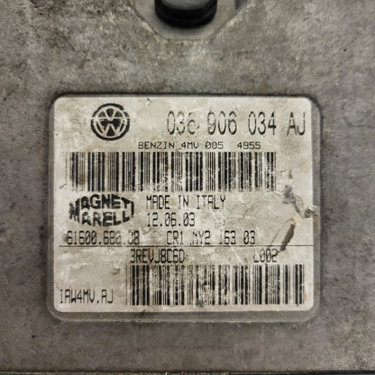SEAT IBIZA ECU / 036906034AJ / IAW4MV.AJ / 61600.680.08 / MKAGNETI MARELLI