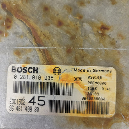 PEUGEOT 307 ECU / 0281010935 / EDC15C2 / 9646149880 / 9640938680 / BOSCH