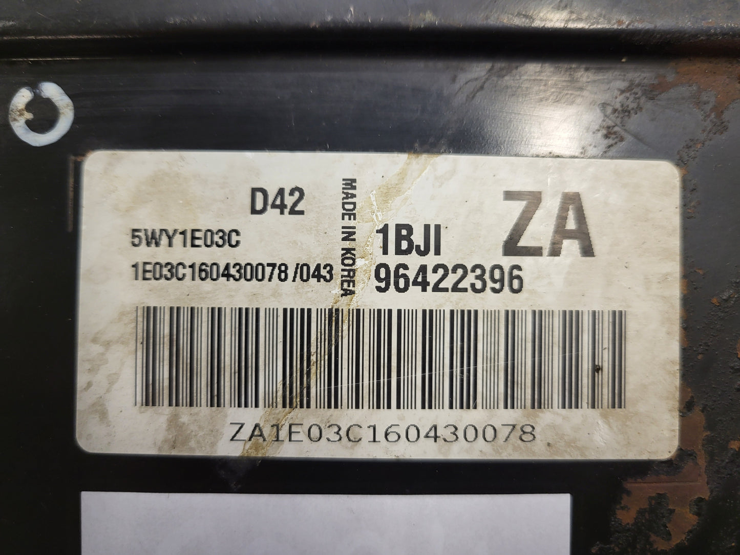 CHEVROLET ECU / 96422396 / ZA / 5WY1E03C / 1BJI