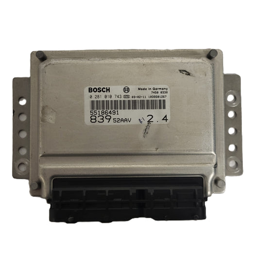 LANCIA LYBRA 2.4 JTD ECU / 0281010743 / 55186491 / BOSCH