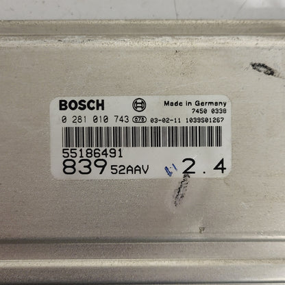LANCIA LYBRA 2.4 JTD ECU / 0281010743 / 55186491 / BOSCH