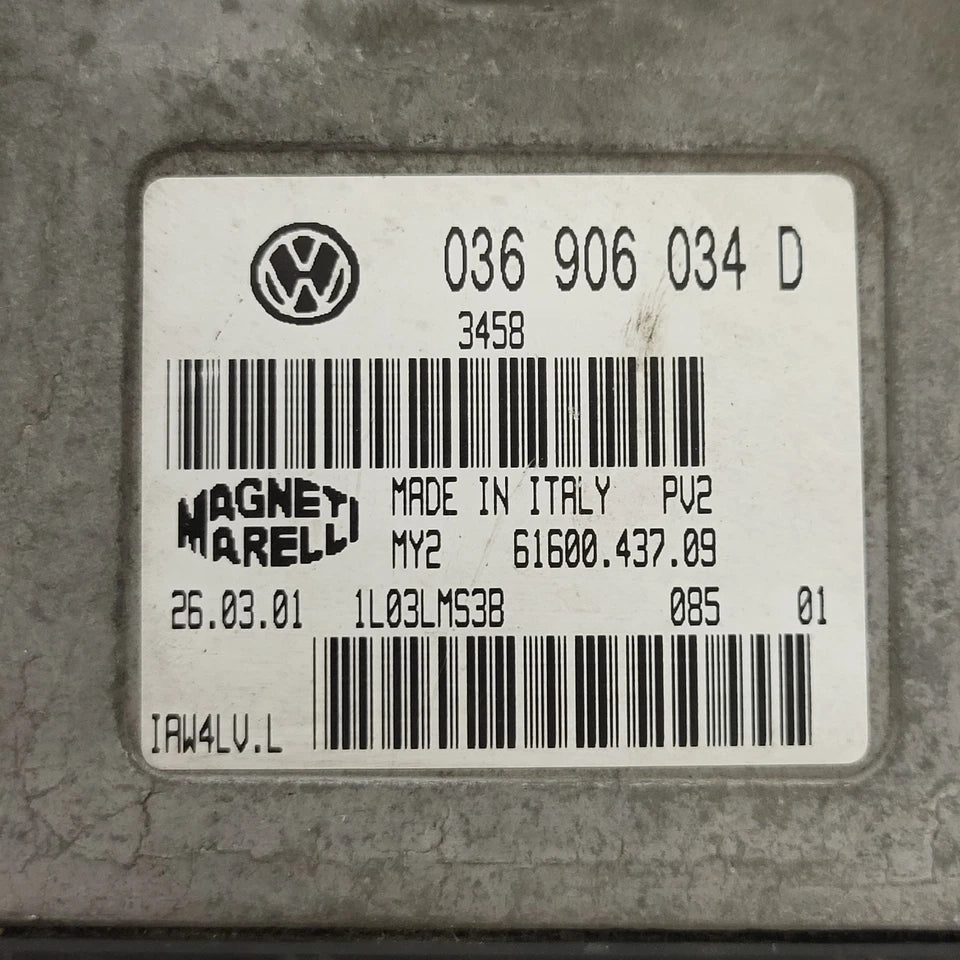 VW POLO ECU / 036906034D / IAW4LV.L / 61600.437.09 / 036906034 MAGNETI MARELLI - B33-23 - 2