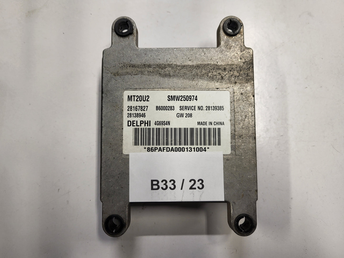 GREAT WALL AIRBAG ECU / SMW250974 / 28167827 / 28138946 / 4G69S42 /MT20U2  DELPHI
