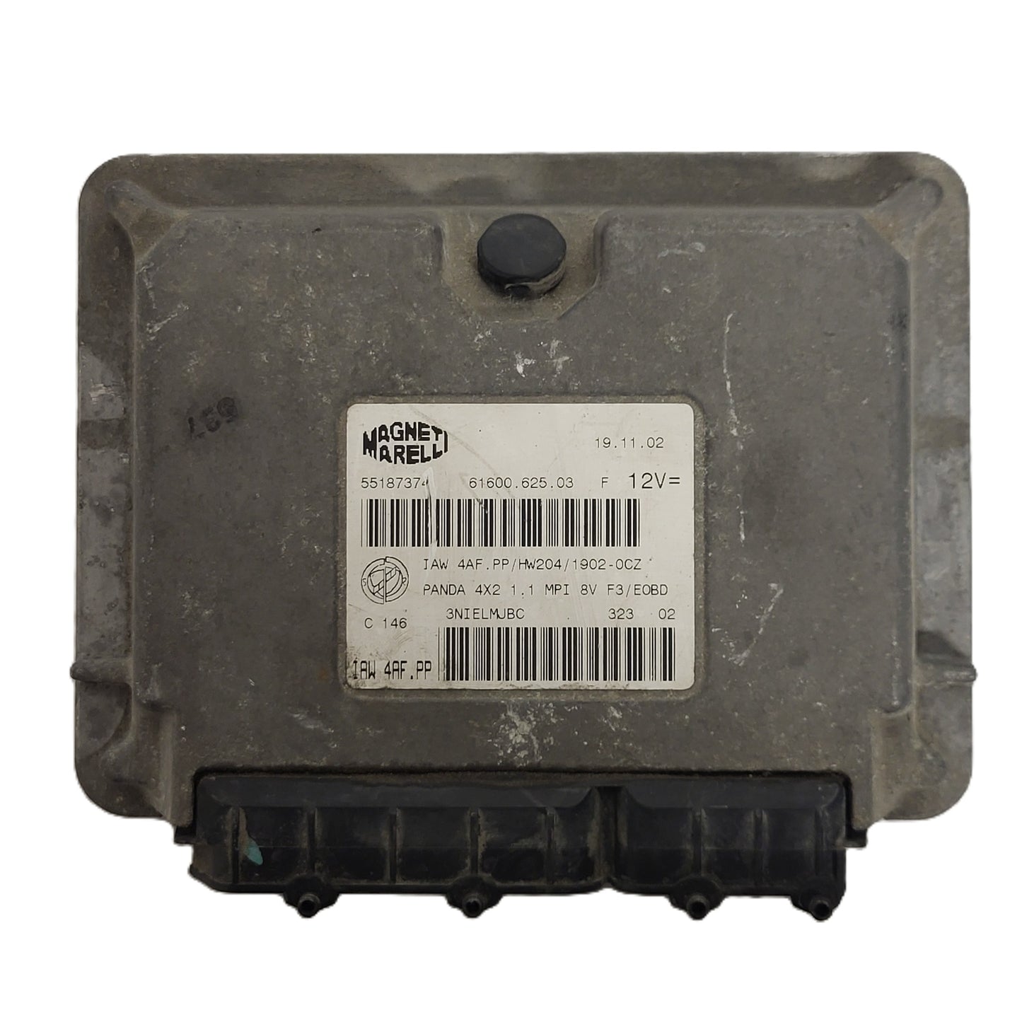 FIAT PANDA 1.1 ECU / 55187374 / IAW4AF.PP / HW204 / 61600.625.03 MAGNETI MARELLI