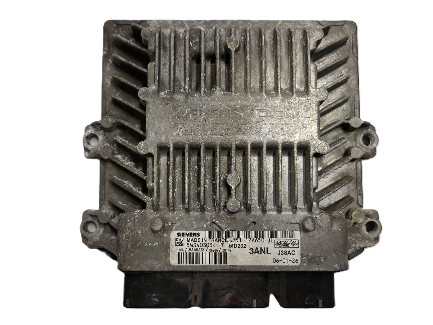 FORD FOCUS ECU / 4M51-12A650-JL / 5WS40303K-T / SID202 / 3ANL / J38AC / SIEMENS