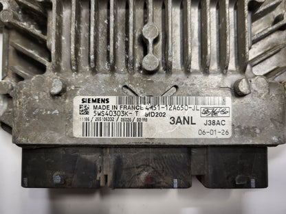 FORD FOCUS ECU / 4M51-12A650-JL / 5WS40303K-T / SID202 / 3ANL / J38AC / SIEMENS