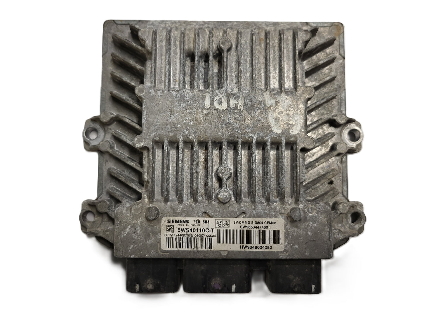 PEUGEOT CITROEN ECU / 5WS40110C-T / SW 9653447480 / HW 9648624280 / SID804 SIEMENS